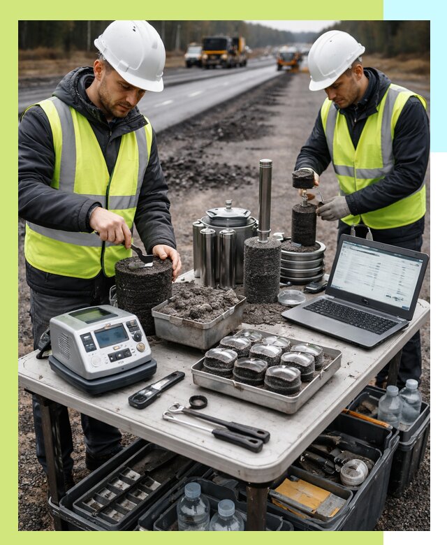 Сертификация асфальта: испытания и подтверждение в Таре